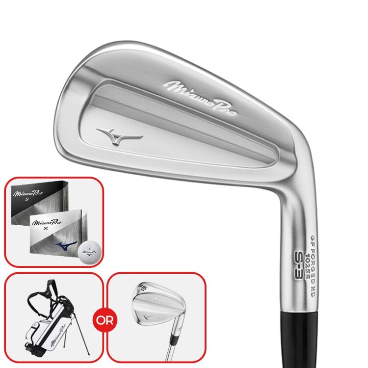 [스탠드백 or 웨지+볼 2더즌 증정] [미즈노코리아정품] 미즈노프로 S3 남성 아이언세트(4-PW) GF