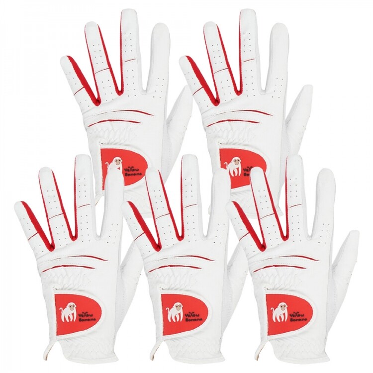 [옐로우바나나] 반양피 골프장갑 여성용 5장 세트 GF