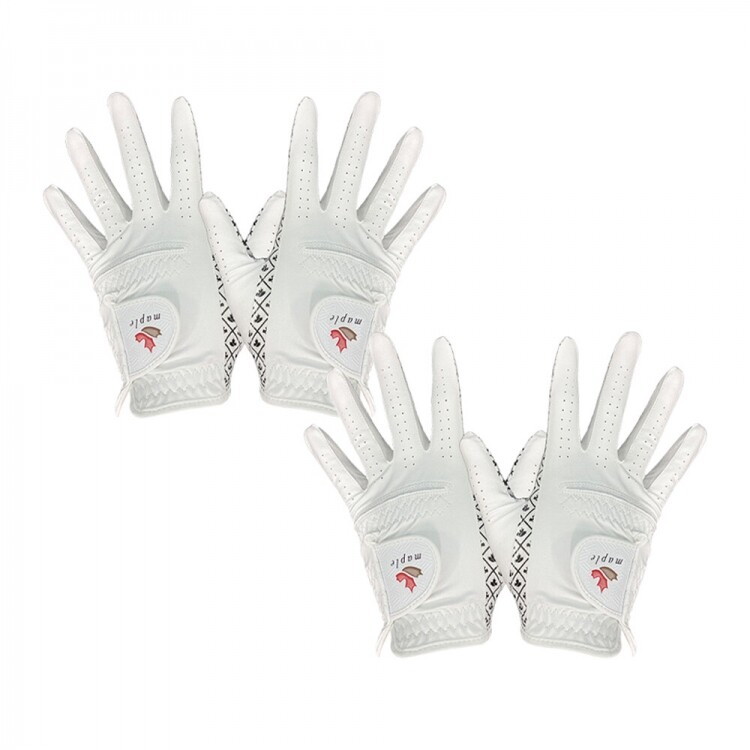 [폴리브파크골프정품] 메이플 파크골프장갑 여성용 화이트 양손 2세트 GF