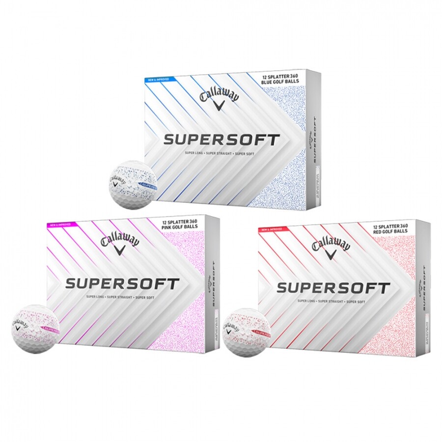 [캘러웨이정품] 로고무료인쇄 25년 슈퍼소프트 스플래터 SUPER SOFT 골프공 (12구 2피스) GF