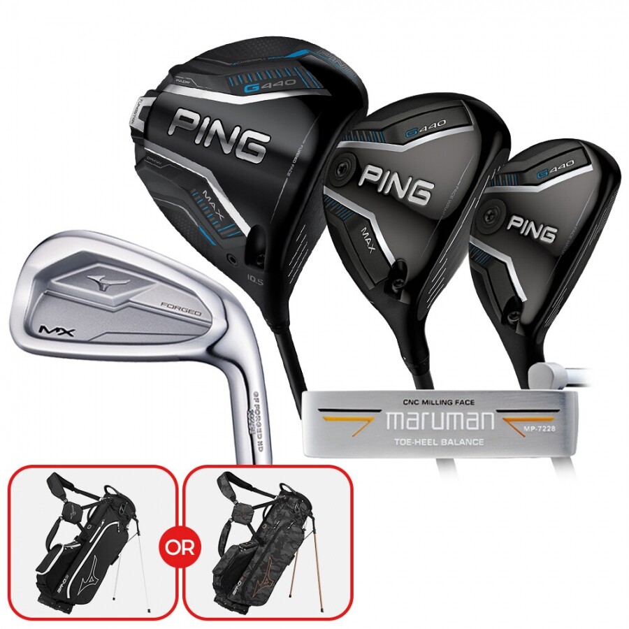 [스탠드백 증정] [한국미즈노정품] 2026년 신형 MX 포지드 남성 스틸 7I 조합 풀세트 (G440 D+G440 W+G440 UT+MX 7I+SG PT) GF