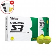 증정 [볼빅정품] 로고볼 무료인쇄10-1 2026 콘도르(CONDOR) S3 옐로우 GF