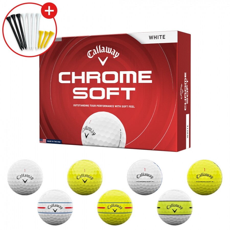 증정 로고무료인쇄 캘러웨이 26 크롬소프트(CHROME SOFT) 골프공 3피스 GF