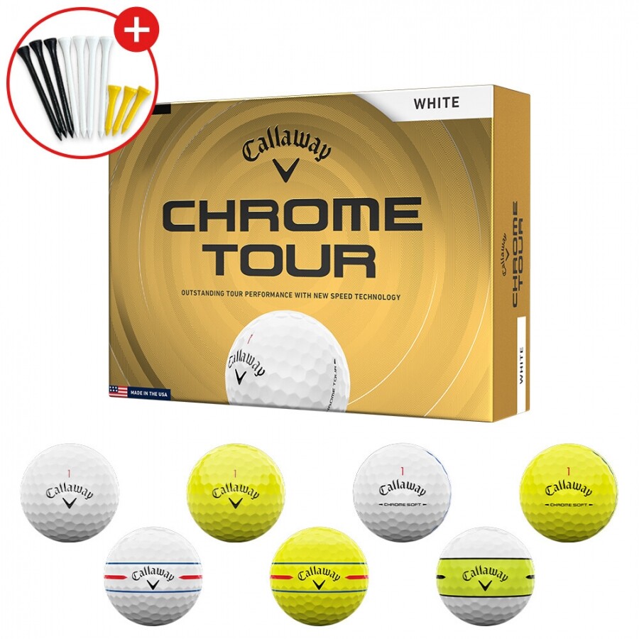 증정 로고무료인쇄 캘러웨이 26 크롬투어(CHROME TOUR) 골프공 3피스 GF