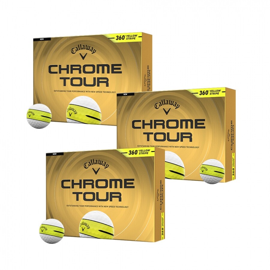 [한국캘러웨이정품] 26년 크롬 투어 360 트리플트랙 골프공 (12구 4피스) GF 3개 세트 GF