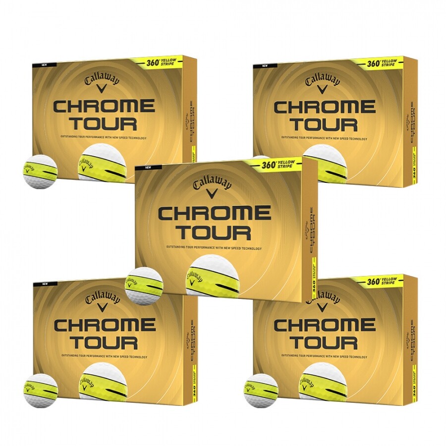 [한국캘러웨이정품] 26년 크롬 투어 360 트리플트랙 골프공 (12구 4피스) GF 5개 세트 GF