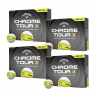 [한국캘러웨이정품] 26년 크롬 투어 X 360 옐로우 스트라이프 골프공 (12구 4피스) 4개 세트 GF