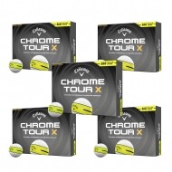 [한국캘러웨이정품] 26년 크롬 투어 X 360 옐로우 스트라이프 골프공 (12구 4피스) GF 5개 세트 GF