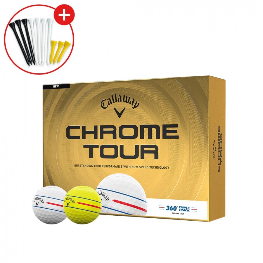 증정 [한국캘러웨이정품] 26년 크롬 투어 360 트리플트랙 골프공 (12구 4피스) GF