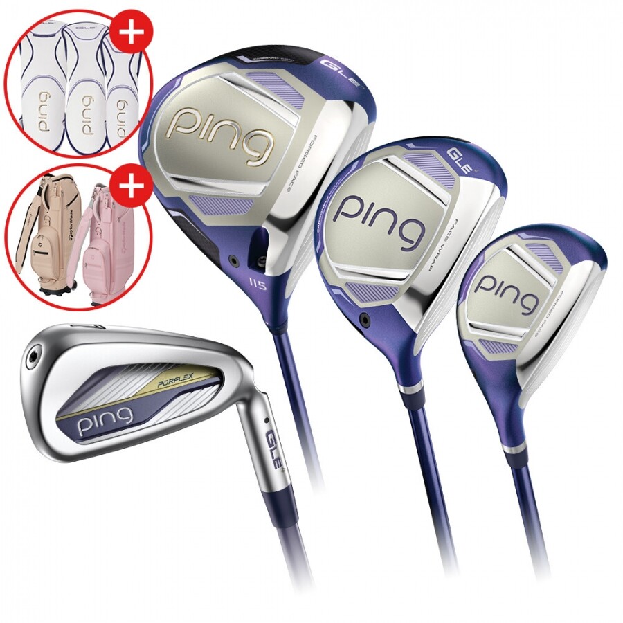 [삼양인터내셔날 정품] 핑 26년 GLE 4 여성용 조합풀세트(DR,FW,U,I) 캐디백증정 GF