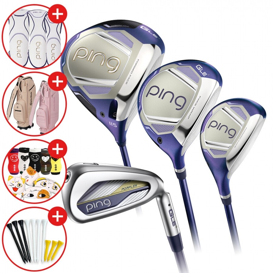 증정[삼양인터내셔날 정품] 핑 26년 GLE 4 여성용 조합풀세트(DR,FW,U,I) 캐디백증정 GF