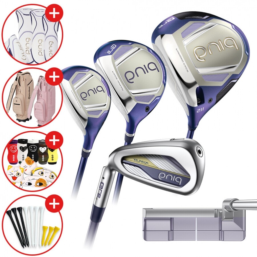 증정[삼양인터내셔날 정품] 핑 26년 GLE 4 여성용 조합풀세트(DR,FW,U,I,P) 좌타(특주) 캐디백증정 GF