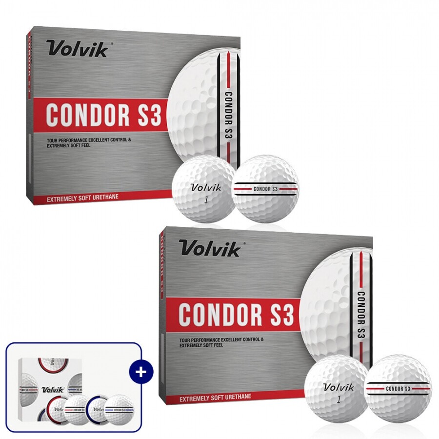 [볼빅정품]26년 NEW 콘도르 S3 S4 우레탄 3PC/4PC 2개 세트 GF